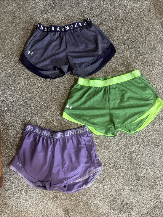 Under Armour Pants - Under Armour Women's Athletic Shorts Set - Dark Purple, Neon, Light Purple